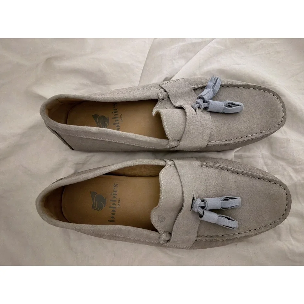 Bobbies Paris Suede Driving Tassel Loafers - Men's EU 41 (US 8)